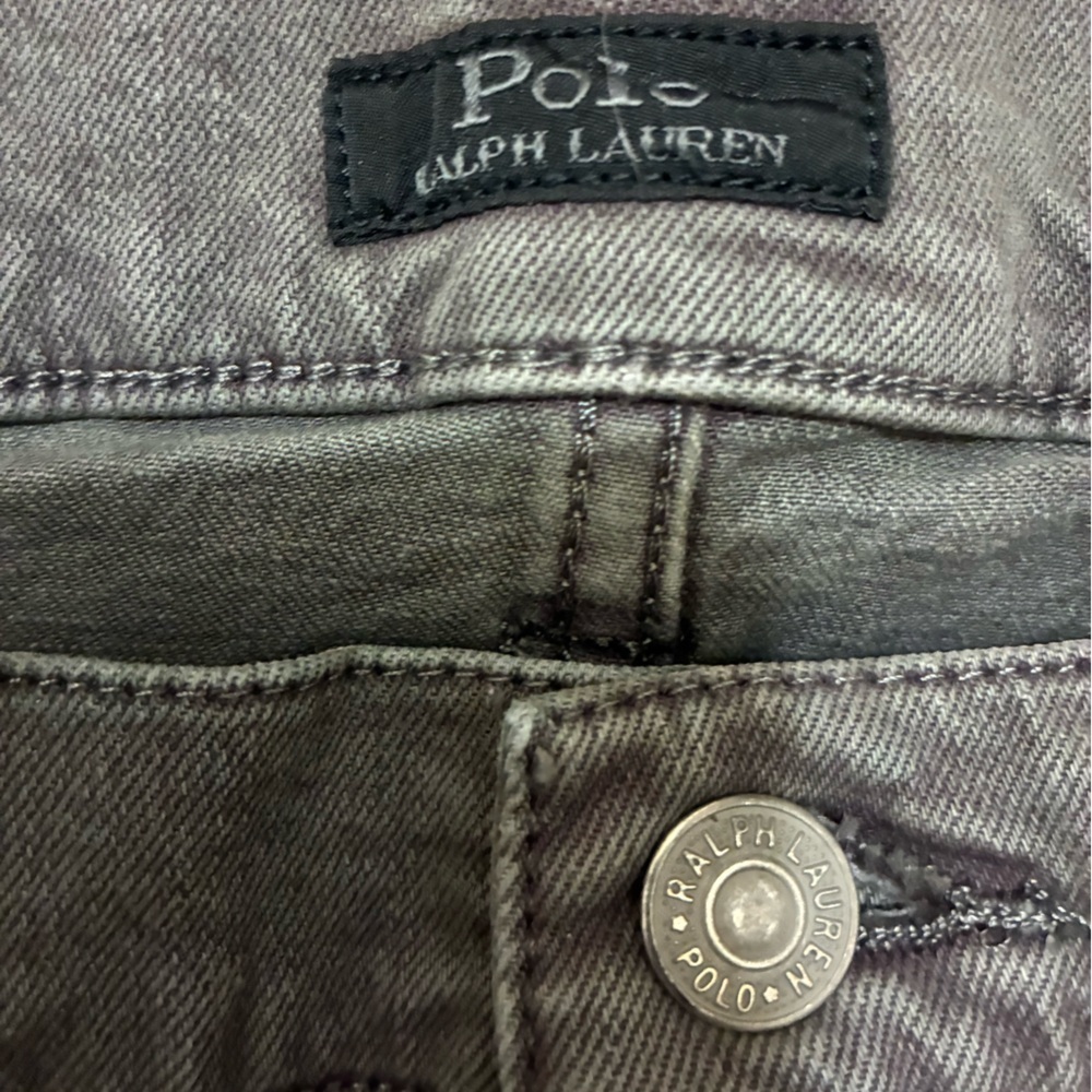 Polo Ralph Lauren Black Denim Jeans with Twill Weave Pre Owned Great Condition - Picture 6 of 13